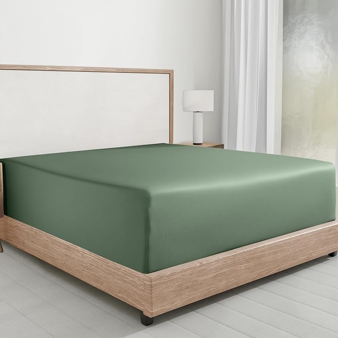 California Design Den Twin Fitted Sheets Only Cotton, 100% Cotton, No Pop-Off by CaliforniaDesignDen