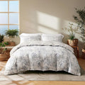 OAITE Duvet Cover Twin Size, Reversible Shallow Bottom Printing White Duvet by OAITE