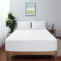 California King Size Fitted Sheet Only White, 100% Egyptian Cotton 600 Thread by ShunjieHome