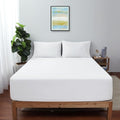 Queen Size Fitted Sheet Only White, 100% Egyptian Cotton 600 Thread Count by ShunjieHome