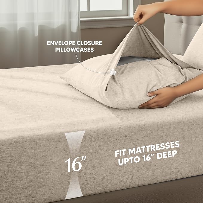 Utopia Bedding Queen Size Sheet Set – 4 Piece Bed Sheets, Soft and Breathable - Image 4