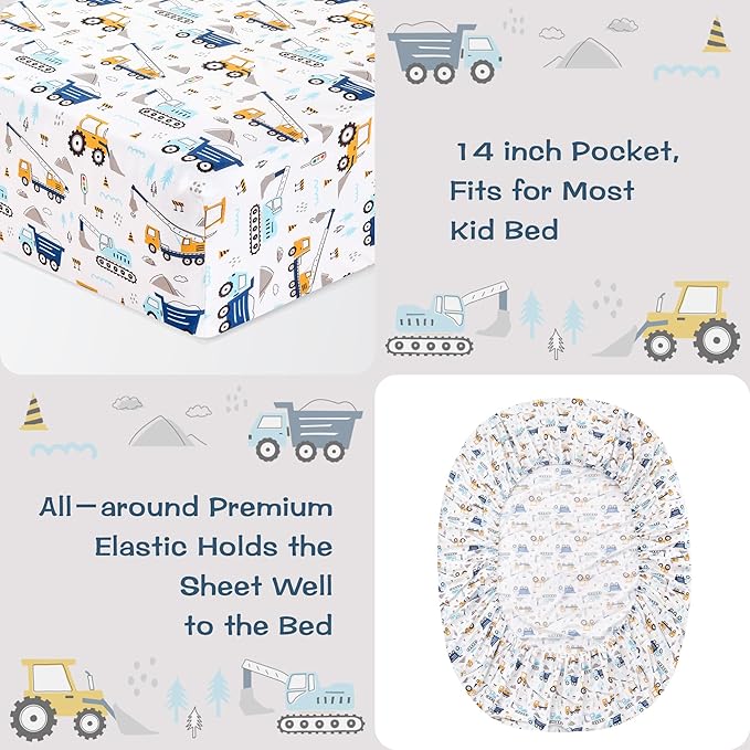 lasoftan Kids Sheet Set Twin Size 3 Pcs, Boys Sheet Set - Image 5