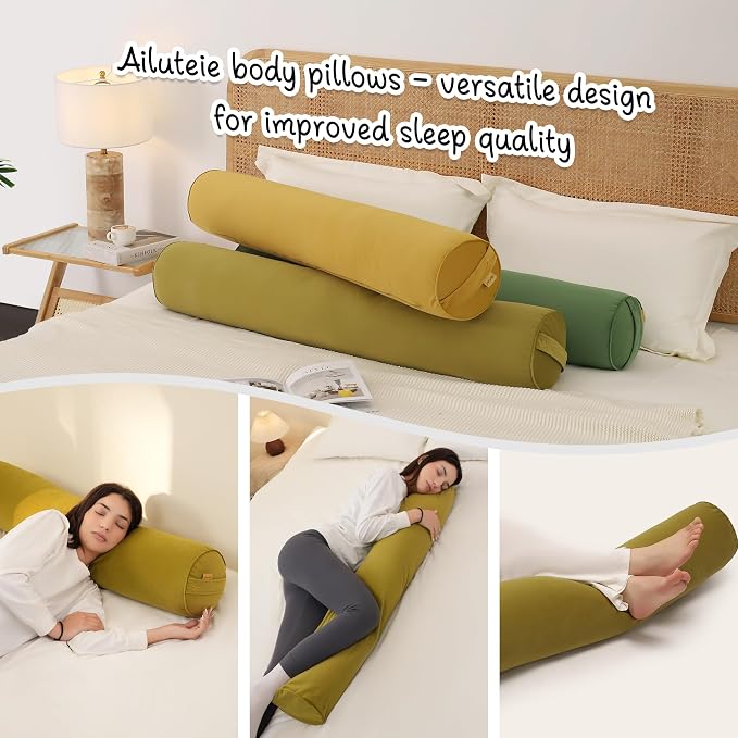 Body Pillow for Adults, Long Round Pillow, Big Cylindrical Pillow, Large Full - Image 6