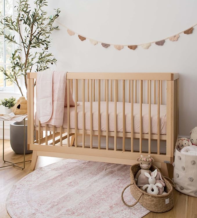 Burt's Bees Baby Essential Organic Cotton Fitted Crib Sheet, Breathable - Image 3