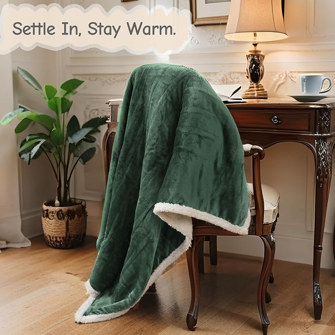Electric Heated Blanket Throw Size 50"x60", Soft Flannel - Image 2