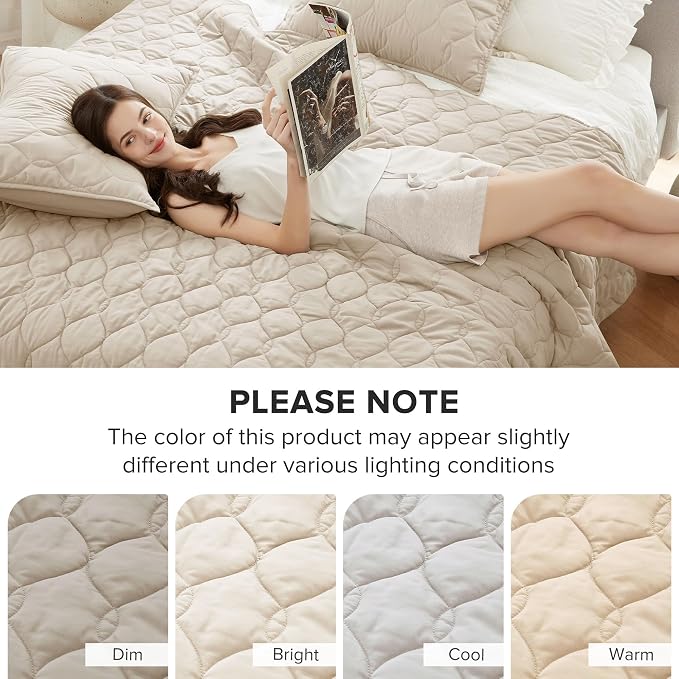 Comfort Spaces King Quilt Set Modern Reversible Ogee Coverlet King Bedding Set - Image 8