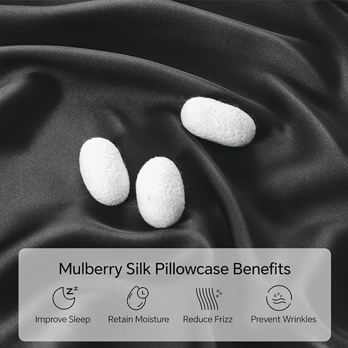 INFIIXSO Silk Pillow Cases 2 Pack Standard Size, Ultra Smooth & Soft Mulberry - Image 2