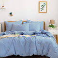 JELLYMONI 100% Natural Cotton 3pcs Striped Duvet Cover Sets, by JELLYMONI