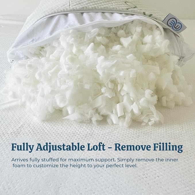 OMEO 2 Pack King Size Rayon Derived from Bamboo Pillow - Image 3