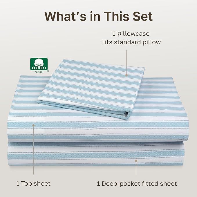 California Design Den Soft 100% Cotton Sheets Twin XL Size Set, 400 Thread - Image 4