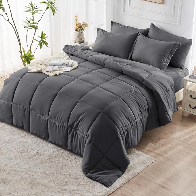 JOLLYVOGUE California King Comforter Set, Ultra-Soft Bed in a Bag Cal King Size - Image 8