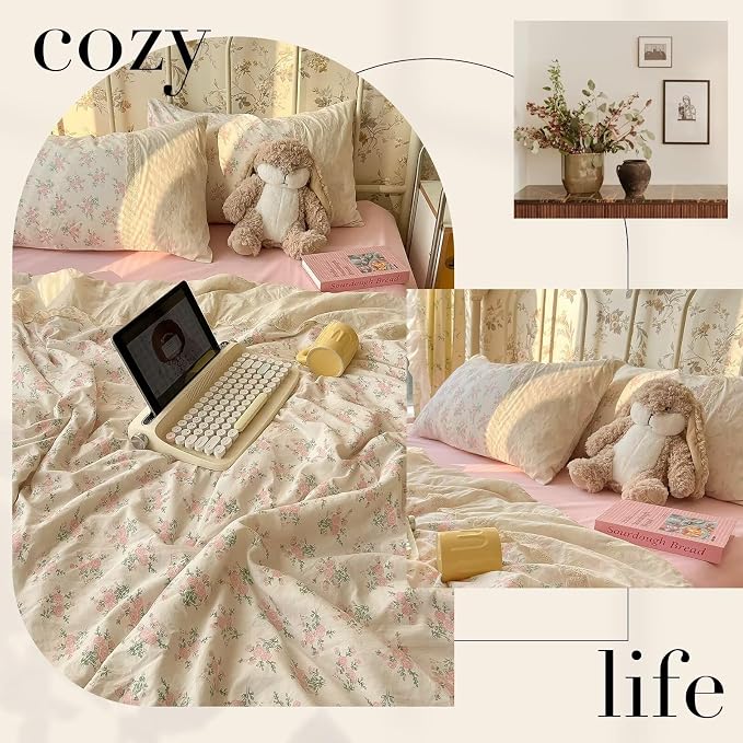 mixinni Vintage Floral Duvet Cover Set - Image 5