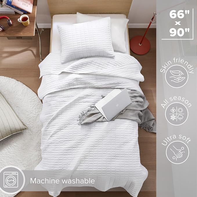 Comfort Spaces Kienna Quilt Set- Double Sided Stitching Design Summer Blanket - Image 3