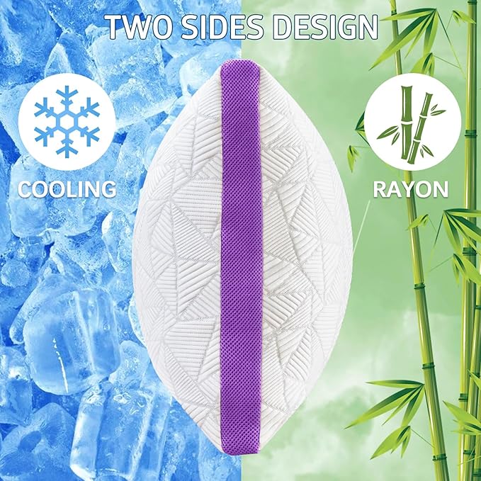 BETU Cooling Pillows Standard Size Set of 2, Shredded Memory Foam Cool Pillows - Image 2