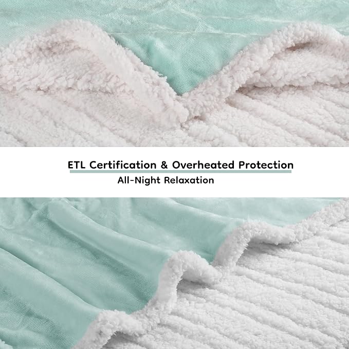 LaffyLo Electric Heated Blanket Full Size 72 x 84, Fast Heating Blanket - Image 2