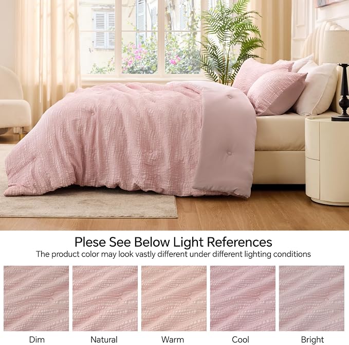 BEDELITE Blush Pink King Size Comforter Set - Image 6
