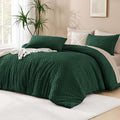 Andency Dark Emerald Green Comforter King Size Set, 3 Pieces Boho Bedding Set & by Andency