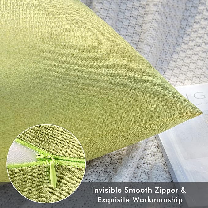 MIULEE Pack of 2 Decorative Outdoor Solid Waterproof Throw Pillow Covers Spring - Image 4