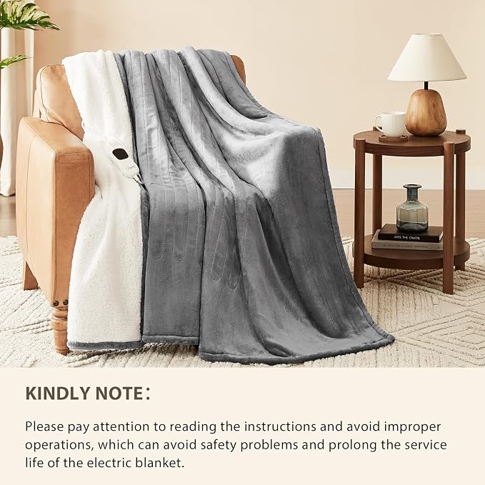 Homemate Electric Heated Blanket Full Size - Image 7