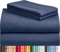 LuxClub 4 PC Full Sheet Set, Breathable Luxury Bed Sheets, Deep Pockets 18" by LuxClub