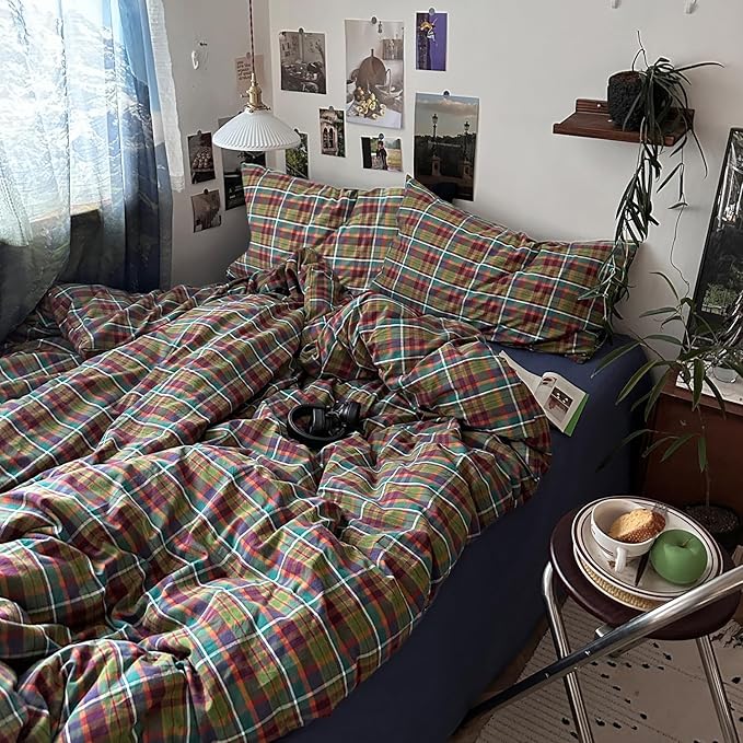 mixinni Buffalo Plaid Duvet Cover King Size by mixinni