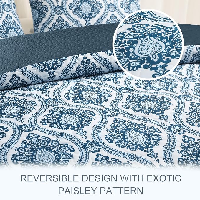 Exclusivo Mezcla Reversible Boho Quilts King Size - Image 3