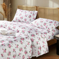 LBRO2M 1000 Thread Count Sheets 100% Egyptian Cotton Bedding Set Floral King by LBRO2MBedding