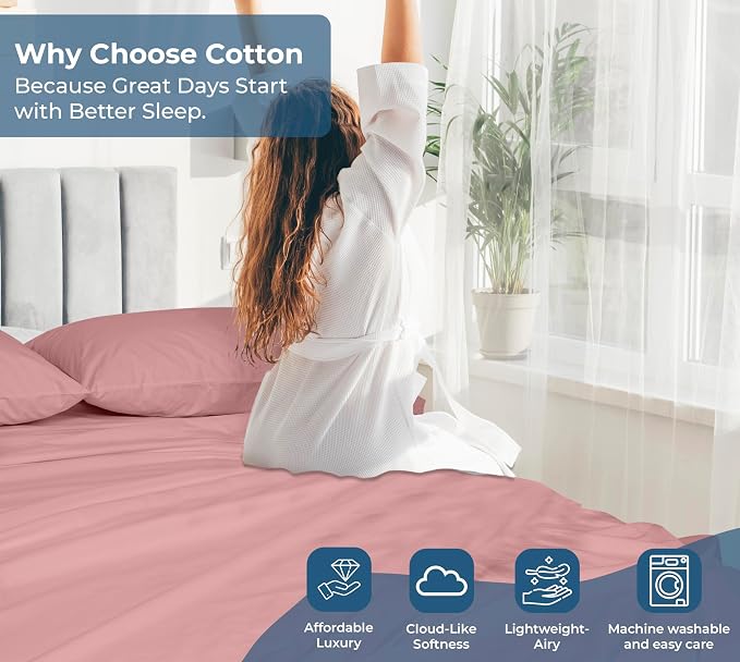 Royale Linens 100% Organic Cotton Twin Flat Sheet Only - Image 7