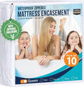 Utopia Bedding Queen Mattress Protector Zippered, 100% Waterproof Bed Bug and by UTOPIABEDDING