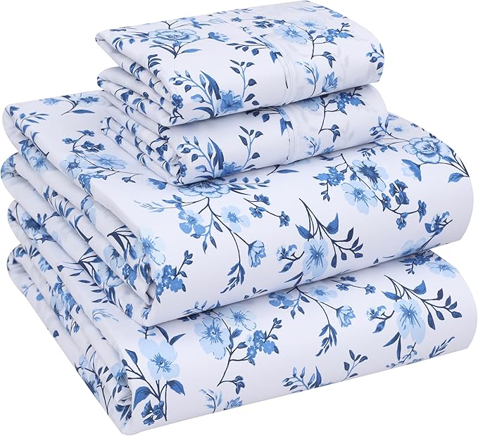 RUVANTI 100% Cotton Sheets – Queen Size Percale Bedding, Cooling & Breathable by Ruvanti