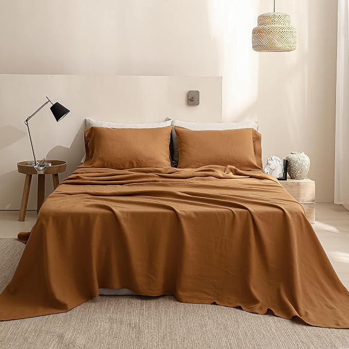 Simple&Opulence French Linen Flat Sheet, 100% Natural Flax Bedding Sheet - Image 4