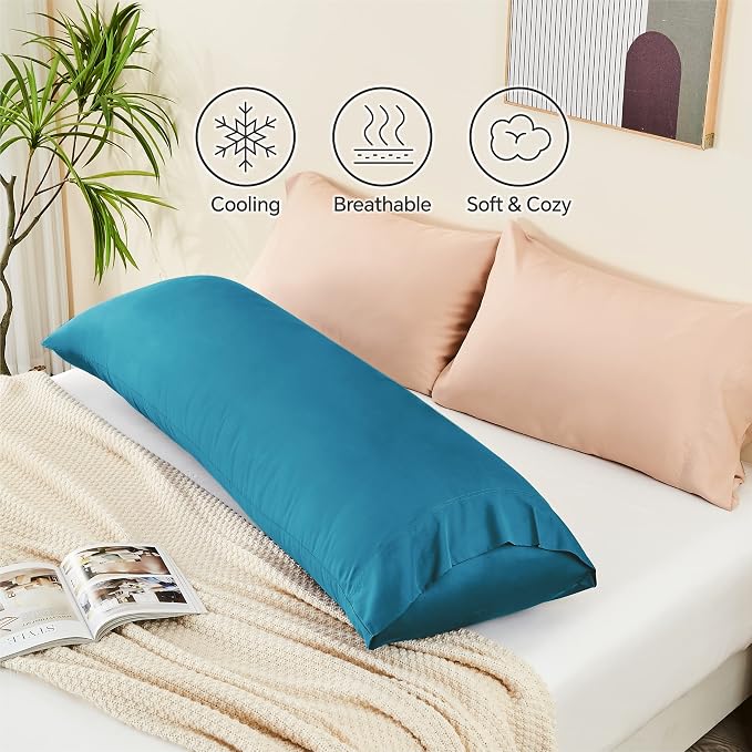 BEDELITE Body Pillow Case Cover, Rayon Made from Bamboo, Cooling Body Pillow - Image 5