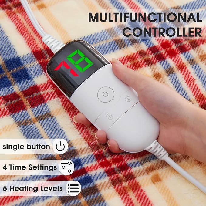 Heated Electric Blanket Queen Size, 84X90 Heating Blanket Queen - Image 3