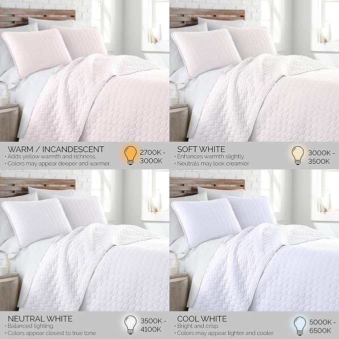 Southshore Fine Living, Inc. White Quilts Queen Size Set, Lightweight Summer - Image 8