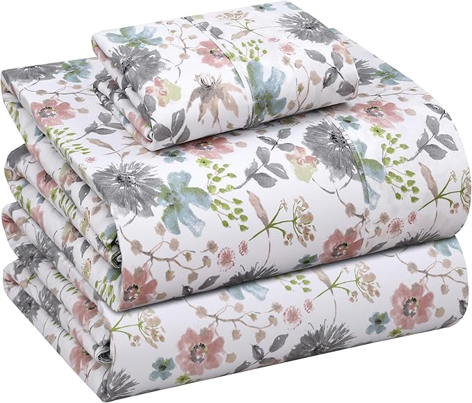 RUVANTI 100% Cotton Sheets – Twin Size Percale Bedding, Cooling & Breathable by Ruvanti