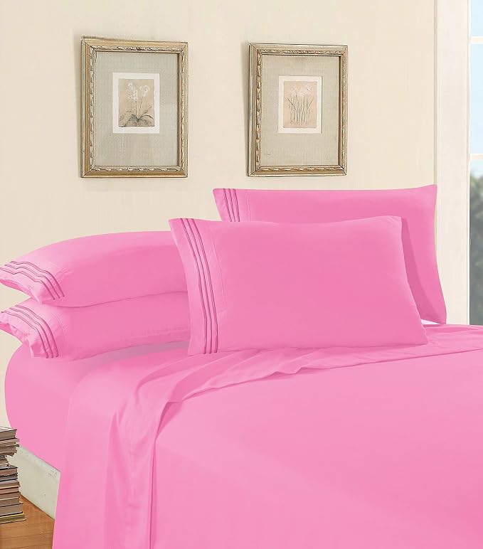 Elegant Comfort Luxury 1500 Premium Hotel Quality Microfiber 4-Piece Sheet Set - Image 3