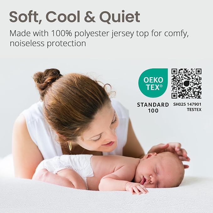 SafeRest Waterproof Mattress Protector Crib Size – Absorbent Breathable Soft - Image 6