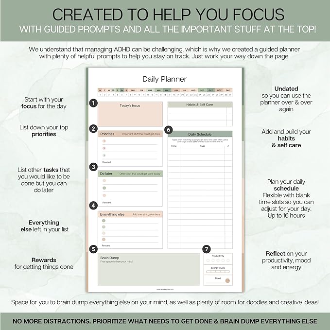 ADHD Daily Planner for Neurodivergent Adults - Image 5