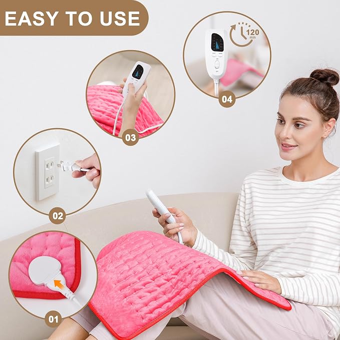 Deepsoon Heating Pad, Electric Heating Pads - Image 3