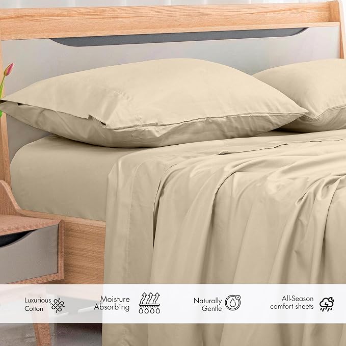 Royale Linens 300 Thread Count 100% Long Staple Combed Cotton Flat Sheet - Image 3
