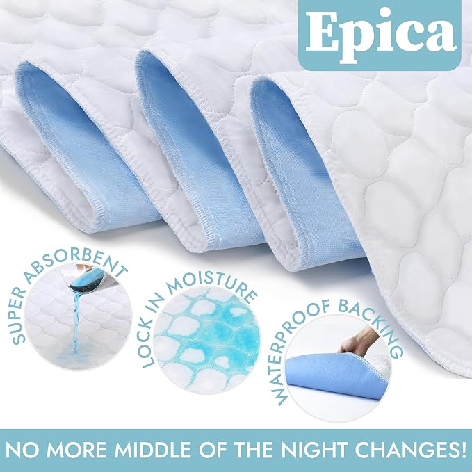 Epica Premium Ultra Plus Waterproof Sheet Protector Bed Pad, Waterproof - Image 3