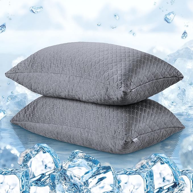 puredown® Pillows Standard Size Set of 2, Shredded Memory Foam Pillows by Puredown