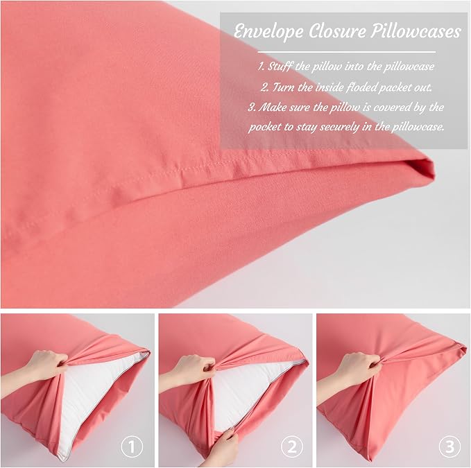 NTBAY King Pillow Cases Set of 2, 2 Pack Brushed Microfiber 20x40 Pillow Cases - Image 4