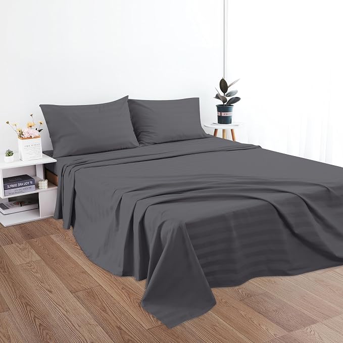 Cotton Full Flat Sheet Only, 600 Thread Count 100% Egyptian Cotton Top Sheet - Image 5