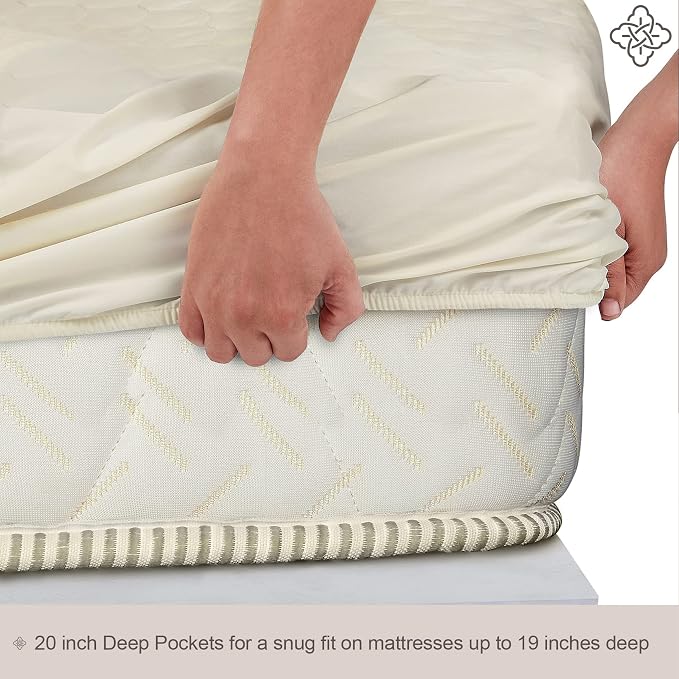 Bioweaves 100% Organic Cotton Mattress Pad Cover, GOTS Certified Cooling - Image 2