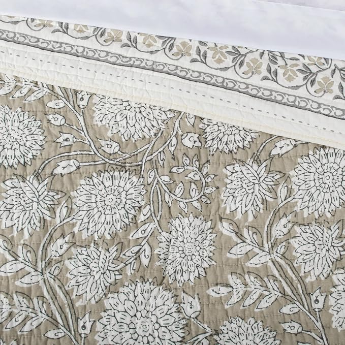 Levtex Home Adare Taupe Reversible King/Cal King Quilt Set and 2 Pillow Shams - Image 6