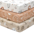 Baby Crib Sheets for Boys and Girls, 3 Pack Toddler Bed Sheets for 52”x28” by FIEMOL