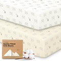 KeaBabies 2-Pack Organic Crib Sheets by KeaBabies