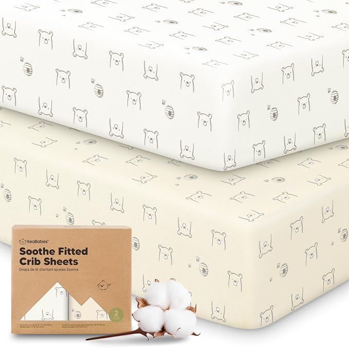 KeaBabies 2-Pack Organic Crib Sheets by KeaBabies