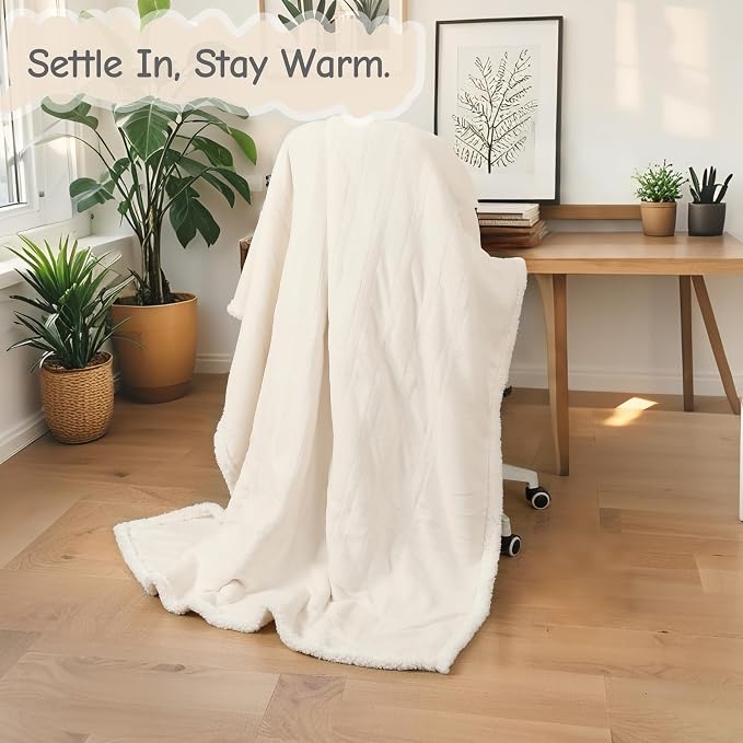 Electric Heated Blanket Queen Size 84"x90", Soft Flannel - Image 5